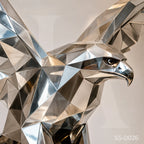 Geometric Stainless Steel Eagle Sculpture