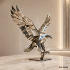 Geometric Stainless Steel Eagle Sculpture