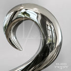 Luxury Abstract Stainless Steel Infinity Ribbon Sculpture