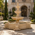 Egypt Beige Marble Four-Tier Classical Garden Fountain