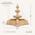 Egypt Beige Marble Four-Tier Classical Garden Fountain
