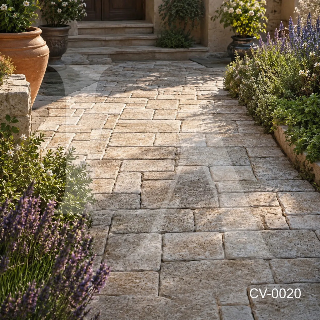 Tumbled Granite Cobblestone Pavers for Driveways, Walkways & Garden Landscaping