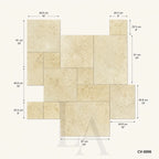 Natural Beige Limestone French Pattern Pavers for Luxury Outdoor Living