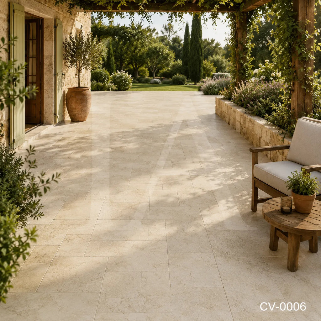 Natural Beige Limestone French Pattern Pavers for Luxury Outdoor Living