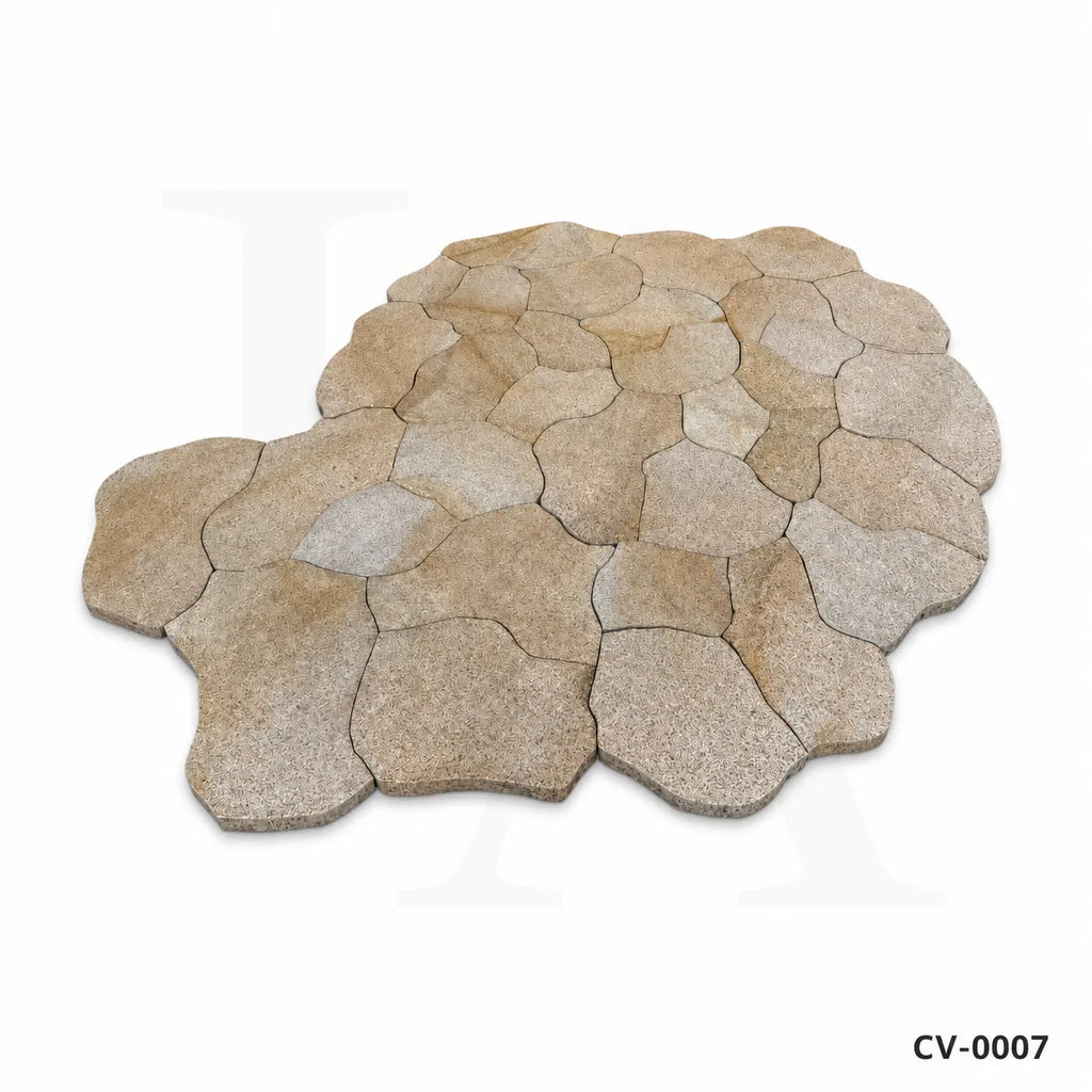 Natural Yellow Granite Crazy Paving Stones for Luxury Garden Landscapes