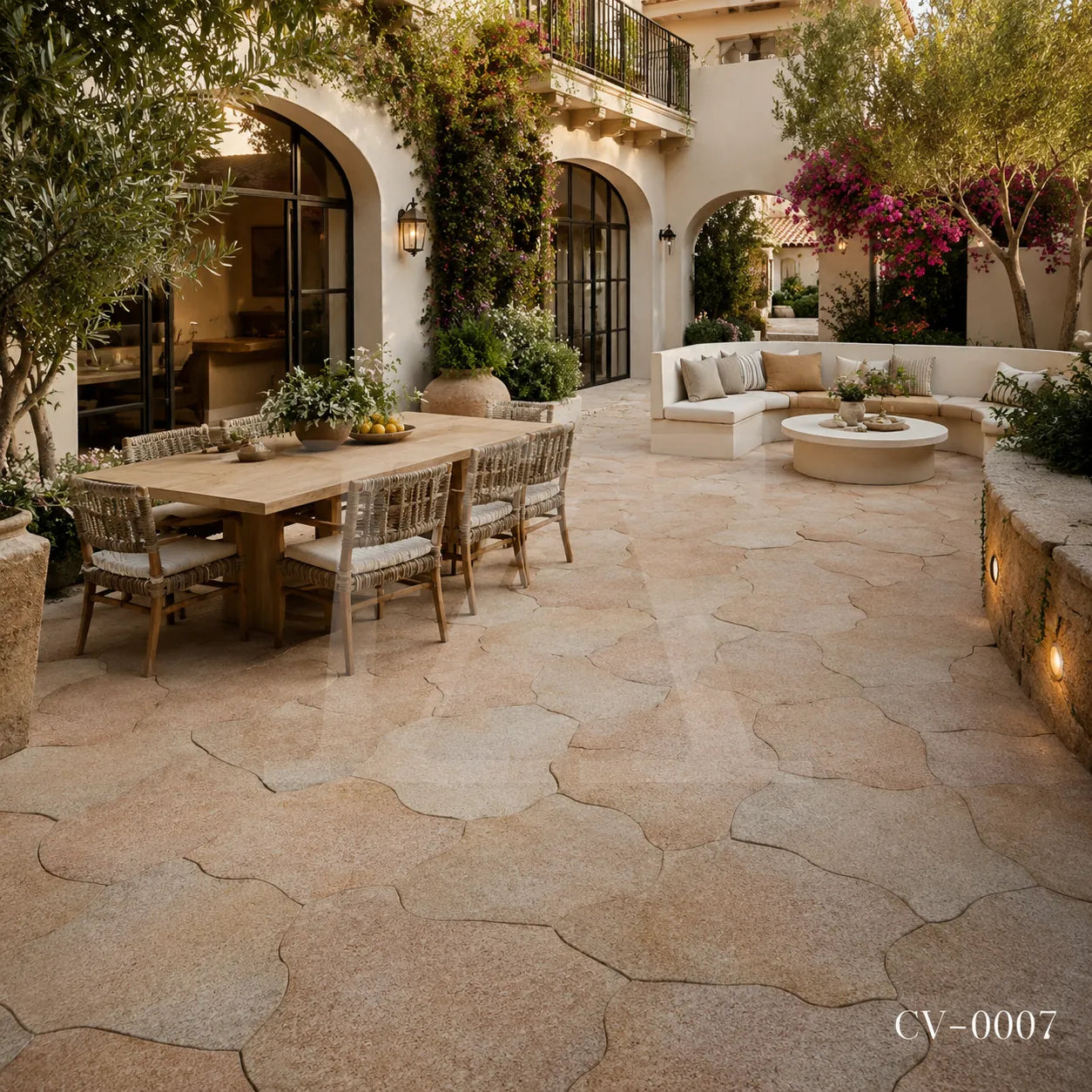 Natural Yellow Granite Crazy Paving Stones for Luxury Garden Landscapes