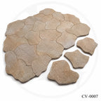 Natural Yellow Granite Crazy Paving Stones for Luxury Garden Landscapes