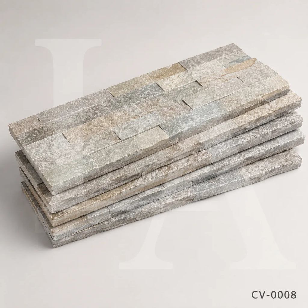 Natural Multi-Color Quartzite Stacked Stone Wall Panels