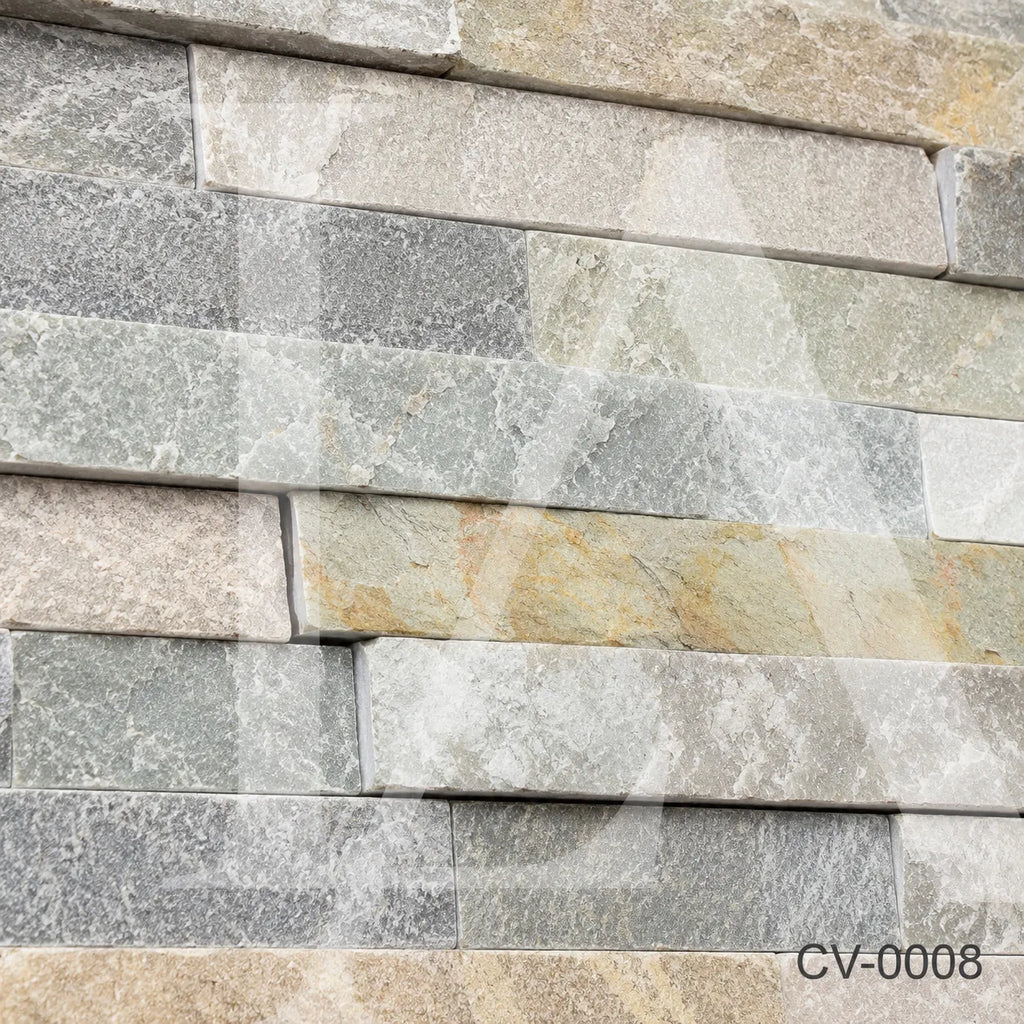 Natural Multi-Color Quartzite Stacked Stone Wall Panels