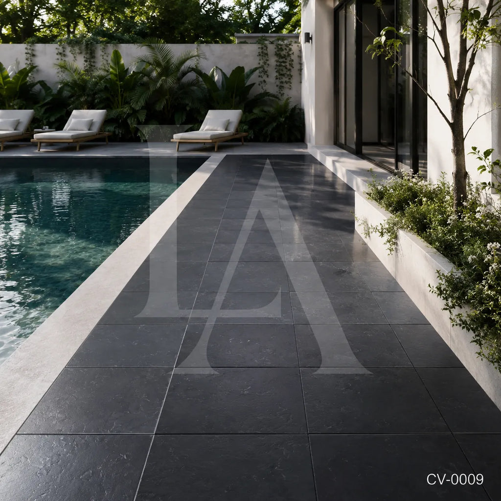 Natural Black Limestone Pavers for Luxury Outdoor & Interior Spaces