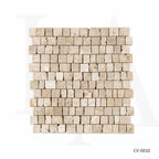 Tumbled Beige Travertine Mosaic Tiles for Timeless Mediterranean Interiors
