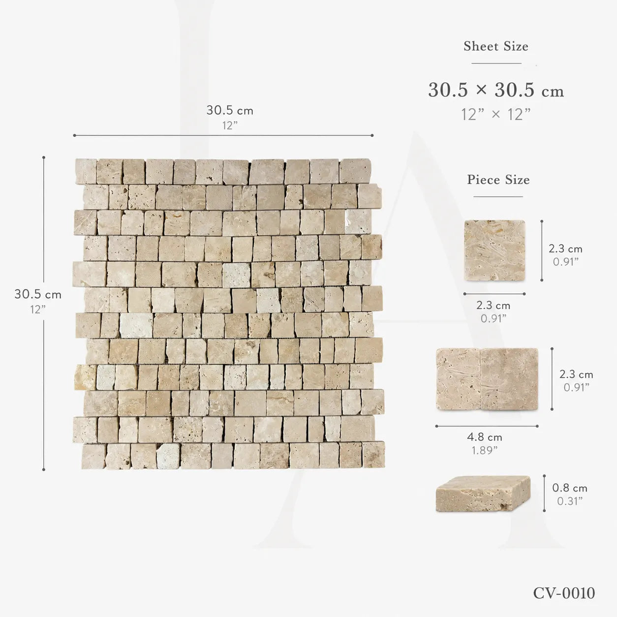 Tumbled Beige Travertine Mosaic Tiles for Timeless Mediterranean Interiors