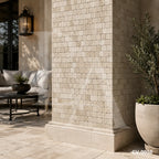 Tumbled Beige Travertine Mosaic Tiles for Timeless Mediterranean Interiors