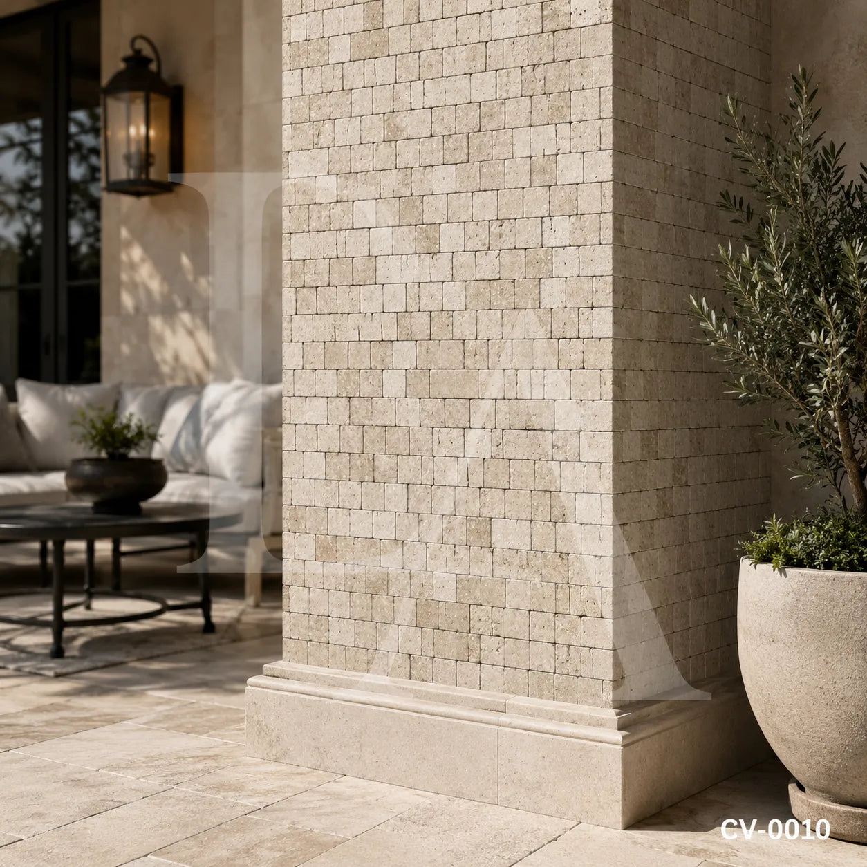 Tumbled Beige Travertine Mosaic Tiles for Timeless Mediterranean Interiors