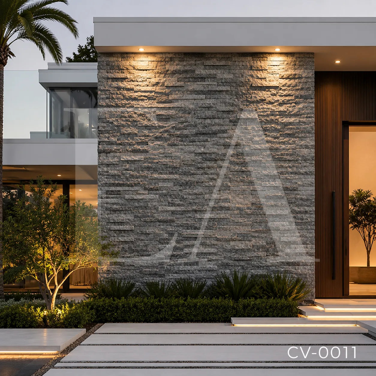 Natural Grey Granite Split Face Ledger Panels for Contemporary Wall Cladding