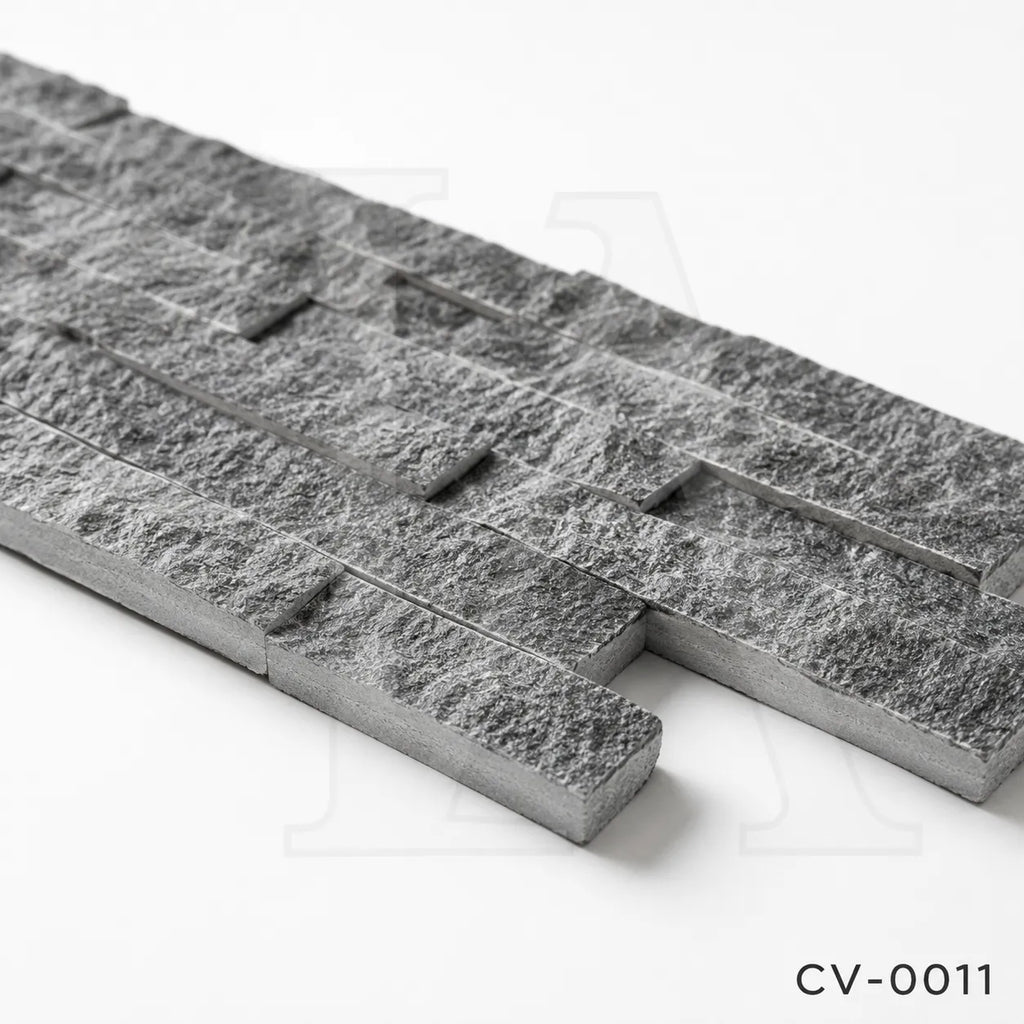 Natural Grey Granite Split Face Ledger Panels for Contemporary Wall Cladding