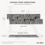 Natural Grey Granite Split Face Ledger Panels for Contemporary Wall Cladding