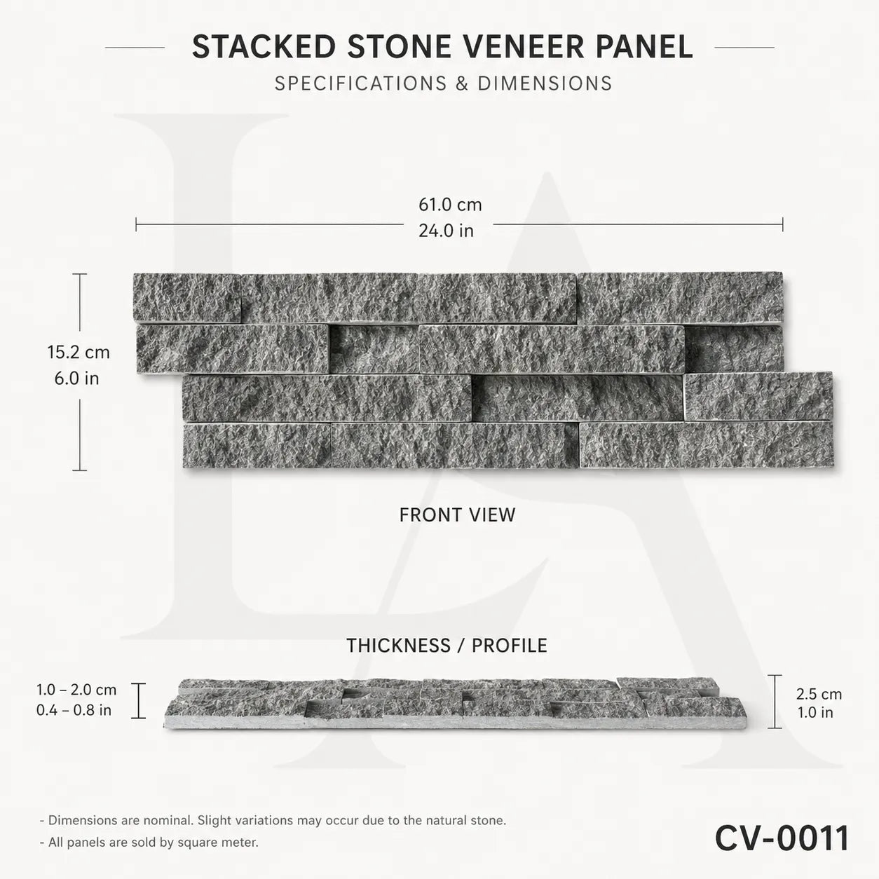 Natural Grey Granite Split Face Ledger Panels for Contemporary Wall Cladding