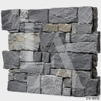 Natural Grey Quartzite Ashlar Stone Panels for Luxury Wall Cladding