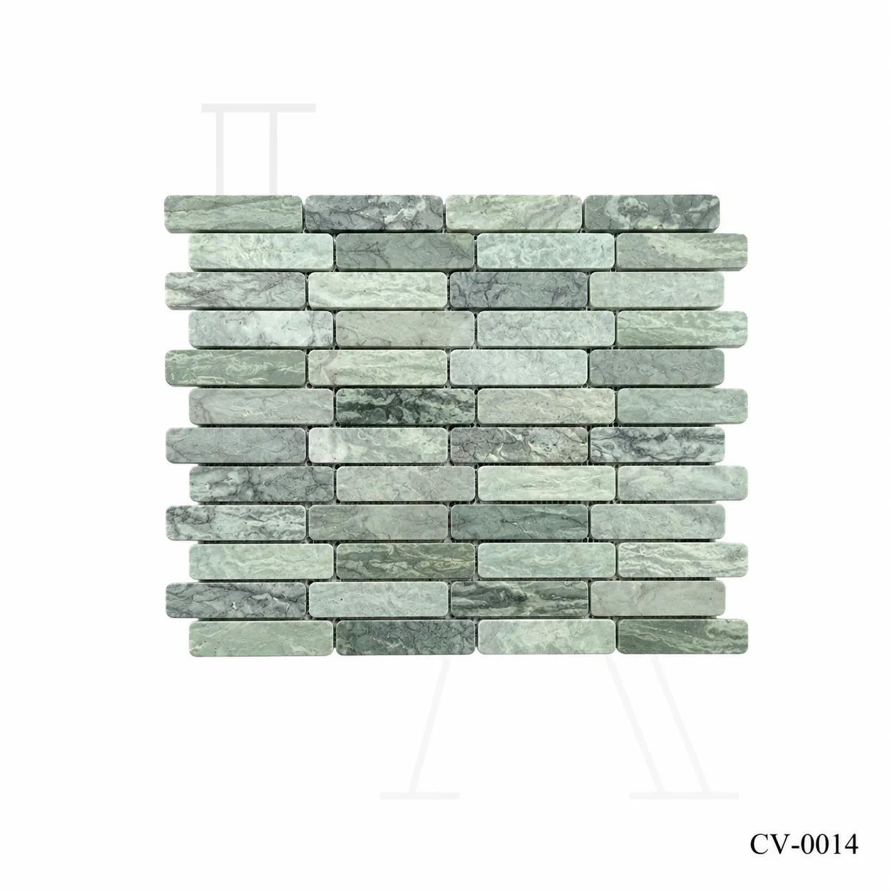 Green Marble Linear Mosaic Tile for Luxury Bathrooms & Feature Walls