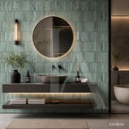 Green Marble Linear Mosaic Tile for Luxury Bathrooms & Feature Walls