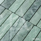 Green Marble Linear Mosaic Tile for Luxury Bathrooms & Feature Walls