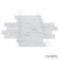 White Marble Split Face Ledger Stone Panel for Feature Walls & Facades
