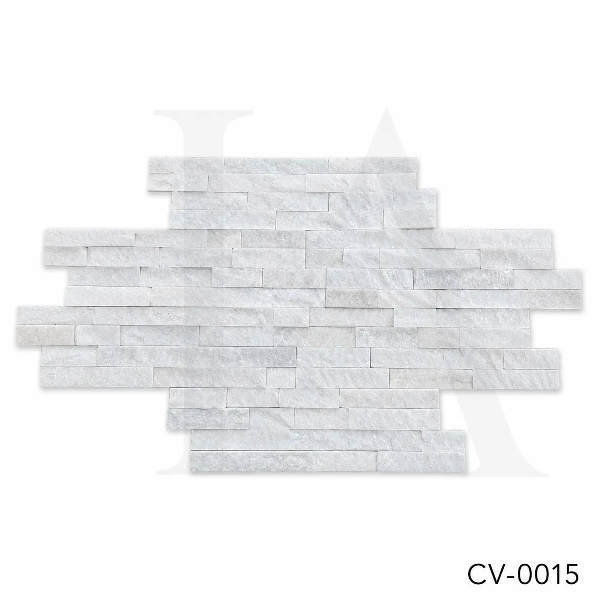 White Marble Split Face Ledger Stone Panel for Feature Walls & Facades