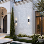 White Marble Split Face Ledger Stone Panel for Feature Walls & Facades