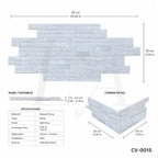 White Marble Split Face Ledger Stone Panel for Feature Walls & Facades