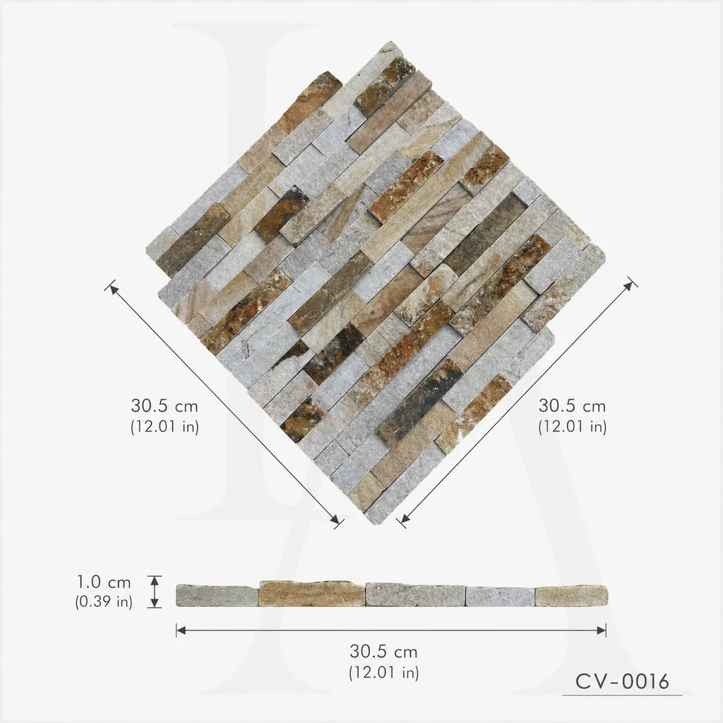 Rusty Quartzite Ledger Stone Panels for Feature Walls & Exterior Cladding