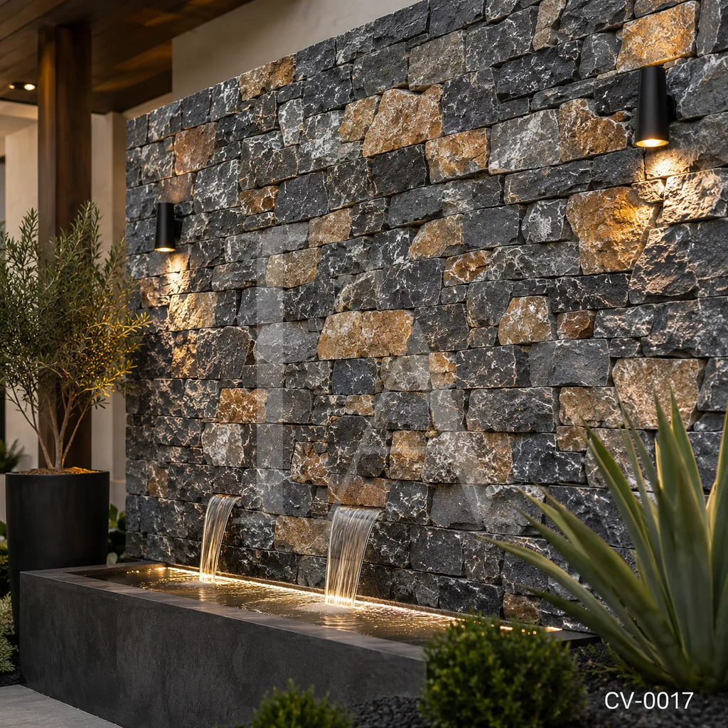 Grey Quartzite Ledger Stone Panels for Exterior Walls & Landscape Projects