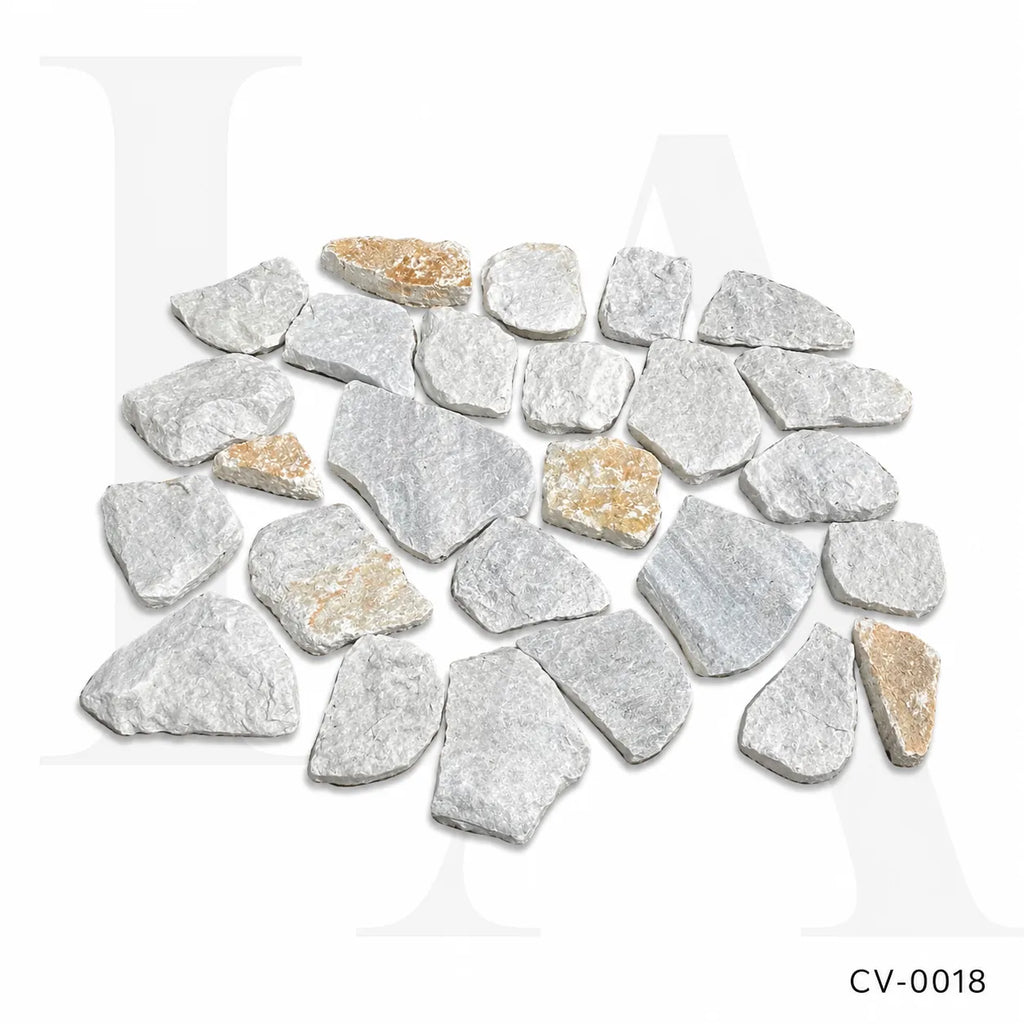 White Quartzite Crazy Paving Stone for Patios, Pathways & Pool Decks