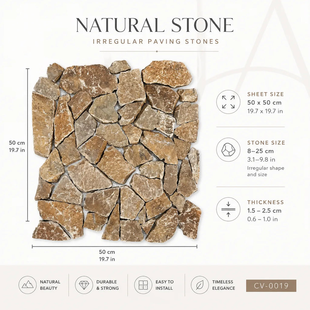 Rusty Quartzite Crazy Paving Stone for Garden Paths, Patios & Outdoor Landscaping