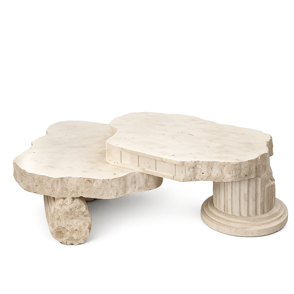 Aurelia Organic Travertine Coffee Table