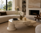 Aurelia Organic Travertine Coffee Table