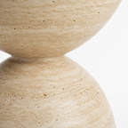Travertine Hourglass Side Table