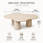 Organic Travertine Coffee Table