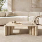 Square Travertine Coffee Table