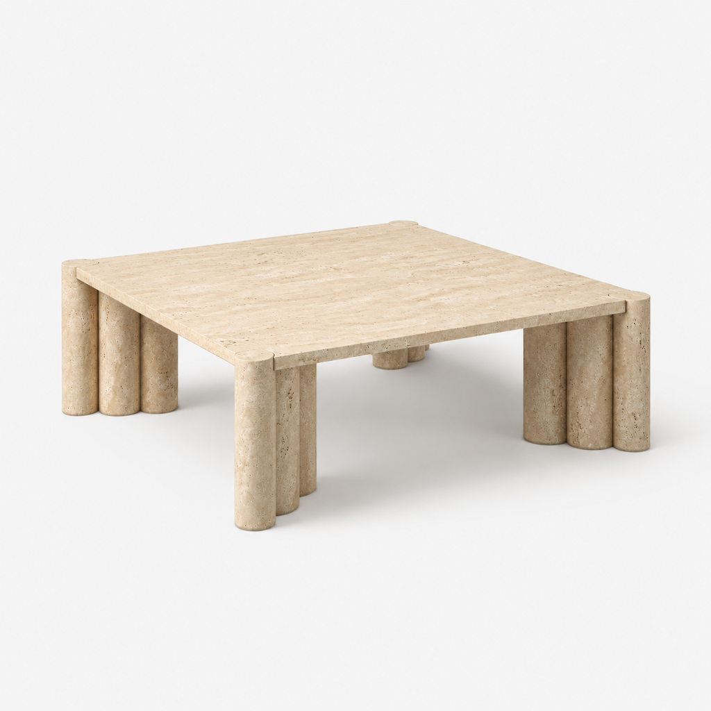 Square Travertine Coffee Table