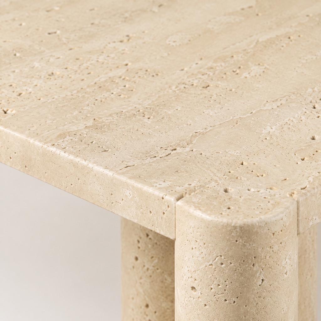 Square Travertine Coffee Table