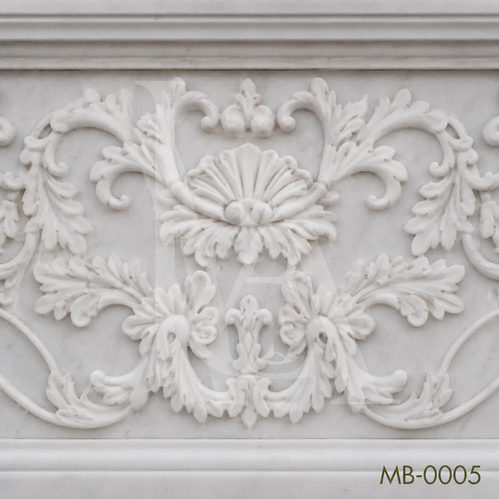 Luxury White Marble Musician Garden Bench | Hand-Carved Classical Stone Bench