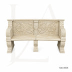 Luxury 6ft Hand-Carved Limestone Garden Bench | Classical French Stone Bench
