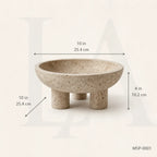Natural Travertine Bowl | Sculptural Stone Decor for Luxury Interiors