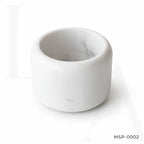 White Marble Condiment Bowl | Minimalist Natural Stone Kitchen Accent