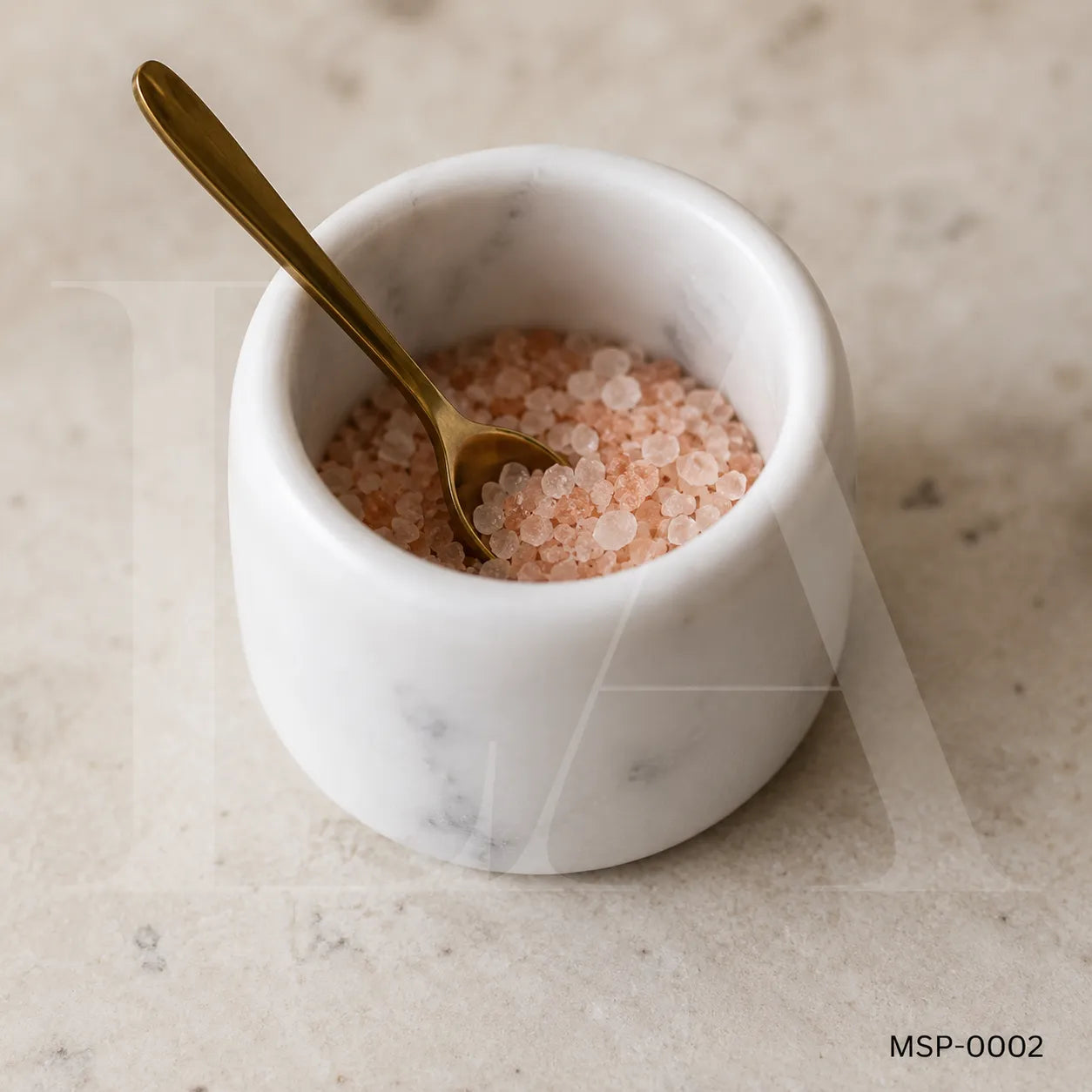 White Marble Condiment Bowl | Minimalist Natural Stone Kitchen Accent