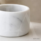 White Marble Condiment Bowl | Minimalist Natural Stone Kitchen Accent