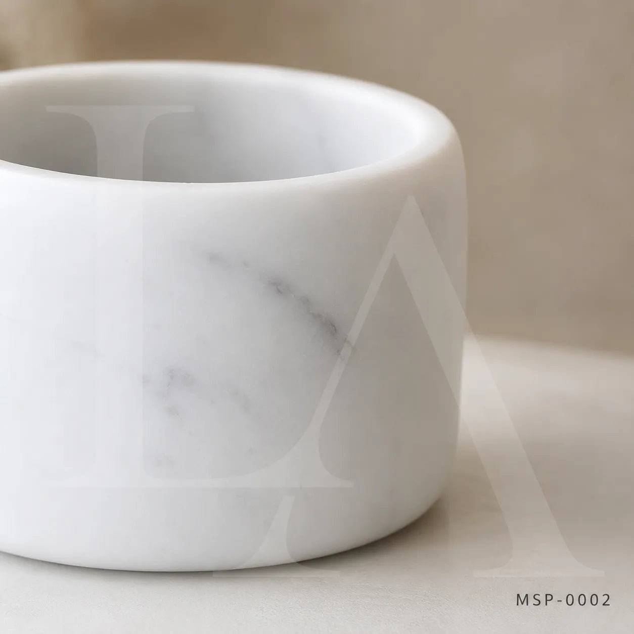 White Marble Condiment Bowl | Minimalist Natural Stone Kitchen Accent
