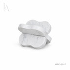 White Marble Organic Bowl Set | Sculptural Natural Stone Decorative Object