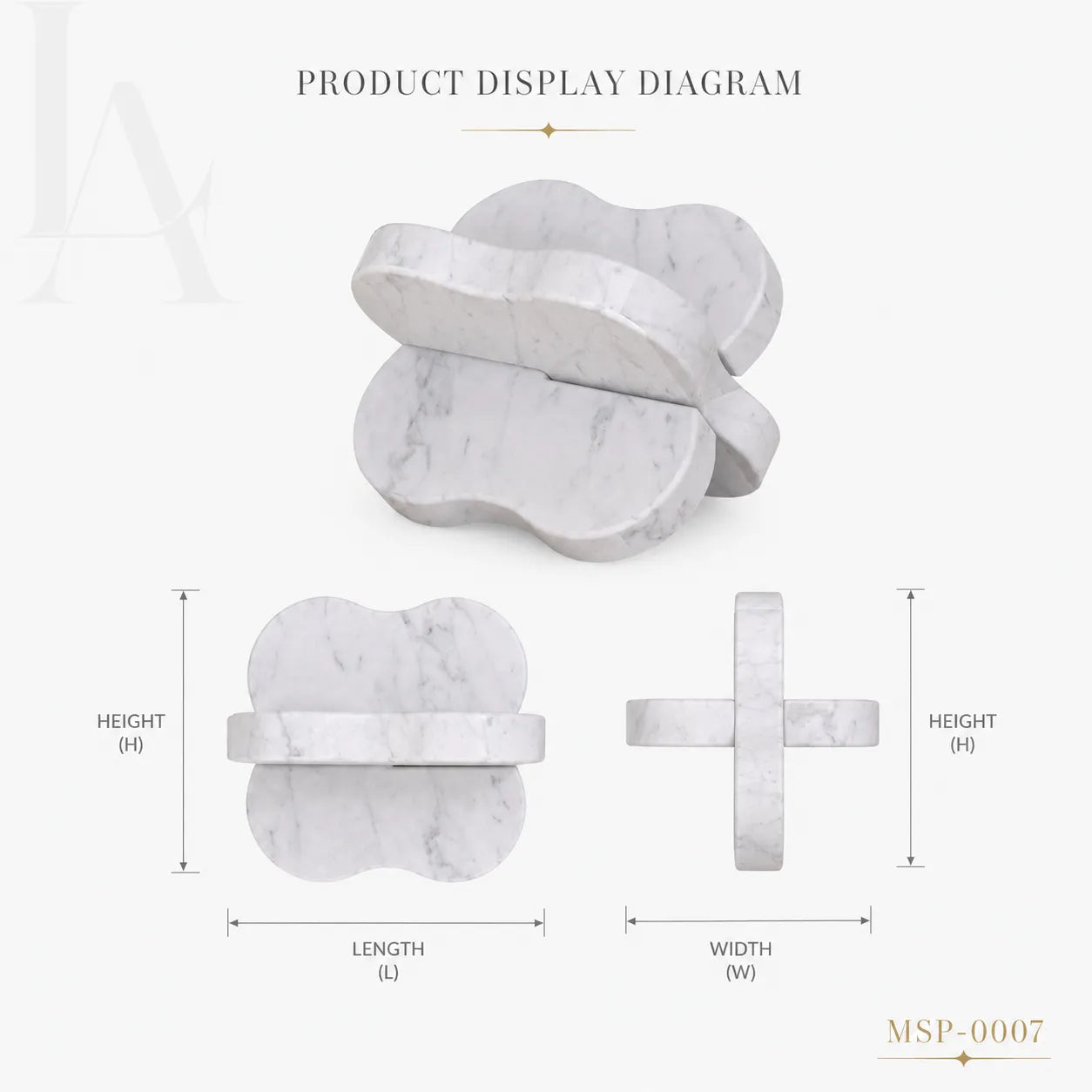 White Marble Organic Bowl Set | Sculptural Natural Stone Decorative Object